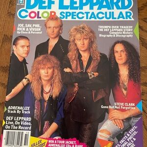 Def Leppard Color Spectacular Magazine - Blue & Red Cover